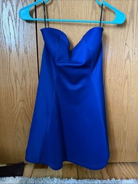 Forever 21 Strapless Cobalt Blue A-Line Dress